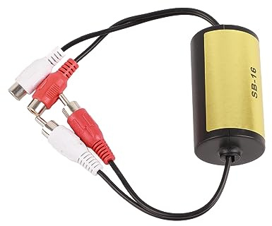 Stereo-Rauschunterdrücker, Erdschleifenisolator, Audio-Brummen, Zischen, Summen, Geräuschfilter für Auto-Audio, Heim-PC mit 3,5-mm- oder AUX-Buchse, beseitigt unerwünschte Geräusche und