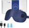 Masque pour yeux chauffant à 3 modes de température améliorés, Masque chauffant en soie rechargeable, coussin chauffant pour les yeux sans pression, masque de sommeil pour homme et femme