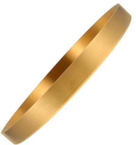 VALICLUD Plateau de Rangement Bijoux en Acier Inoxydable 430 Rond Doré