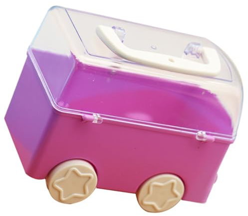 Gatuida Toy Storage Box Car Organizer for Boys and Girls Plastic Handheld Storage Container with Lid for Playroom and Bedroom Organization