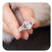 925 Sterling Silver Plated Shiny Moissanite Engagement Rings for Women's,Dainty Statement Promise Solitaire Marquise Cut CZ Wedding Bands Infinity Promise Ring Jewelry Gifts for Her Size 8#