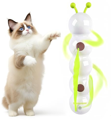 auvstar Juguete para Gatos Interactivos,Juguete Inteligente Ultra Divertido para Gatos de Interior, Recargable USB