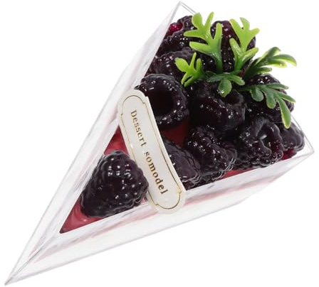 Cabilock Artificial Cake Slice Fruit Cake Model Pvc Simulation for Decor Photography