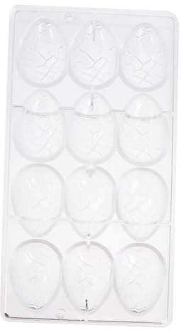 CIYODO Molde De Chocolate Para Pascua Forma De Huevo Molde De Plástico Transparente Herramienta Para Hornear Para Bombones De Policarbonato Para Chocolate