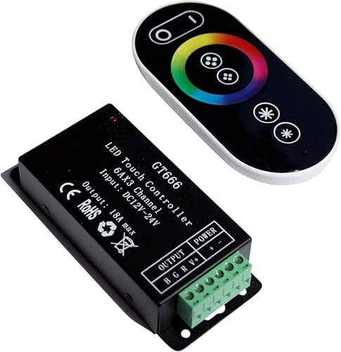 12V bis 24V RGB Empfänger & Fernbedienung LED Controller Funk Regler Touch Dimmer Steuergerät