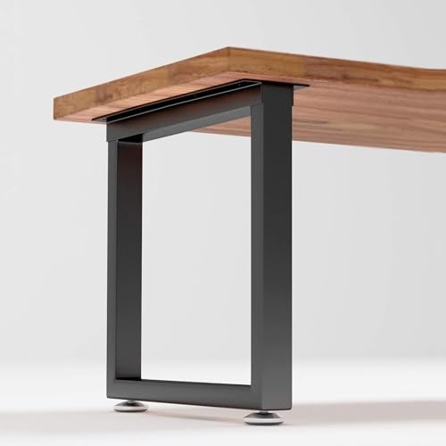 Gambe da tavolo in metallo, altezza 60 cm, design industriale resistente, protezione regolabile per pavimento, perfette per tavoli da pranzo, banchi da lavoro o scrivanie per computer