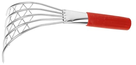 TOYZFRIENDY Râteau à Palourdes en Acier 30 Cm à Griffes Métalliques pour Garçon et Filles, Outil de Creusement de Plage Léger, Poignée Ergonomique pour Ramassage Coquillages et Fruits de Mer