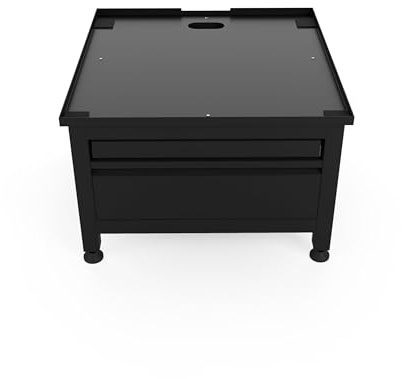 Wasophoogte® Meuble Machine à Laver – Support Machine à Laver Universel avec Tiroir et Plateau – Couleur : Noir – Hauteur : 42 cm – Fournis avec Supports Muraux – Dimensions : 65x60,5 cm