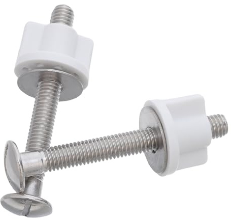DIKACA 2 Pezzi Kit Bulloni per Sedile Wc 2 Pezzi, Viti di Fissaggio Antiscivolo per Copriwater, Accessori Sostituzione Bulloni Sedile Water per Bagni Domestici e Affitto