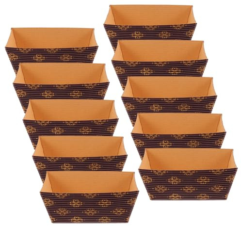 DECORNIJIA Stampi Rettangolari in Carta Ondulata Resistenti al Calore 25 Pezzi per Plumcake e Pane a Lievitazione Naturale, Usa e Getta per Pasticcerie e Feste