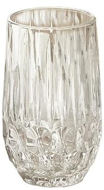 LJHFG63KUYT Verres Verres en cristal texturé, 2 tailles, verrerie élégante transparente for cocktails, thé, eau, bière, sodas pour jus(Transparent,Grand)