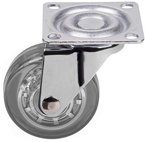 SO-TECH® Roulette de Meuble Roulette Fixe Roue transparent Ø 50 mm 40 Kg