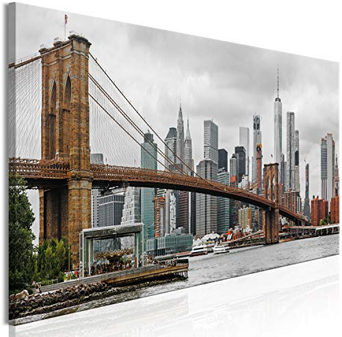 murando - Leinwandbild City Manhattan Skyline, 150x50 cm, 1-teilig, modern | Hochwertige Leinwand, sofort aufhängbar, ideal fürs Wohn- oder Schlafzimmer, wasserfest und lichtecht, langlebig, stilvoll