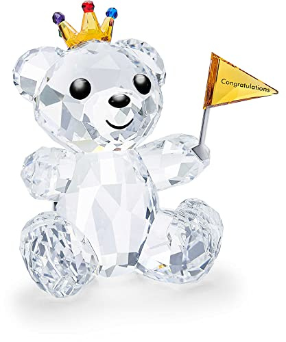 Swarovski 5492229 Kris Bär-Herzlichen Glückwunsch, Kristall, Mehrfarbig, 8,7cm
