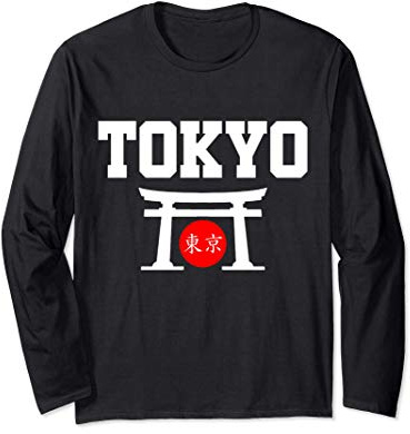 Tokyo Tokio Japon Drapeau japonais Manche Longue