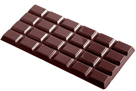 CW2017 Chocolate World Professional Polycarbonate Tablet Mould - 6X4 27 Grams Designer Belgium Chocolatier