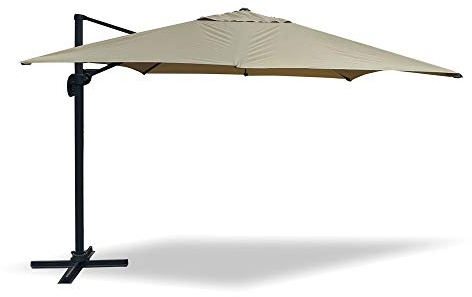 San Marco Ampelschirm für den Garten, 3 x 4 m, Ecru