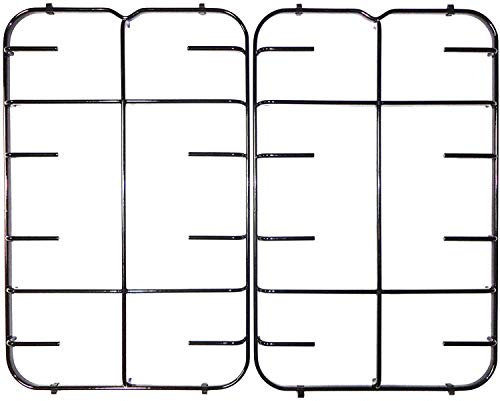 Coppia griglie Hotpoint Ariston Indesit Creda 447 x 285 mm. in piattina smaltata lucido nera per cucina piano cottura 4 fuochi cucina a gas - C00094857-482000028051
