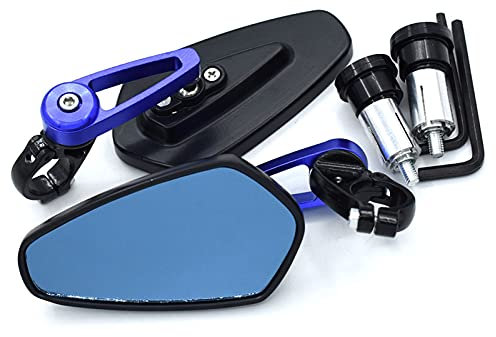 Motorradspiegel. Motorrad Spiegel Bar End Lenker Moto Rückspiegel Für BMW R1100GS K1600 GT K1200R R 1200 GS LC K1200LT K1200S R1150GS (Farbe : Blau)