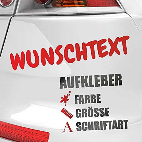 Kiwistar - Autoaufkleber - Wunschtext Aufkleber Buchstaben Zahlen Schriftzug - Namen Spruch selber kleben und gestalten - Aufkleber für Auto Kfz Fahrrad, LKW, Truck Mofa