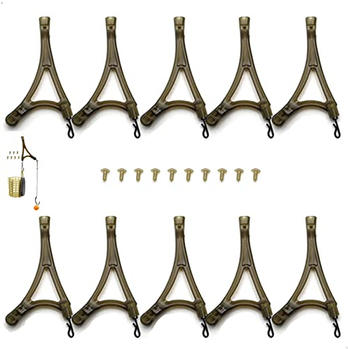 10 Stück Anti Tangle Set, Abstandshalter zum Karpfenangeln Rigs, Karpfenhaken Rig, Anti Tangle Sleeves, Keine Verwicklung, kein Verheddern, nutzbar mit Angelblei, 1er Pack (10 Stück)