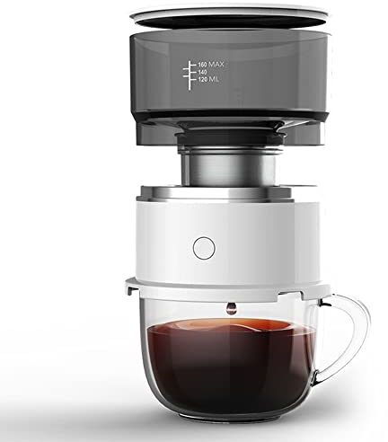 LUCHONG Macchina da caffè Portatile Macchina da caffè Espresso Tritan Serbatoio d'Acqua Mini gocciolatore Elettrico Caffettiera da Esterno
