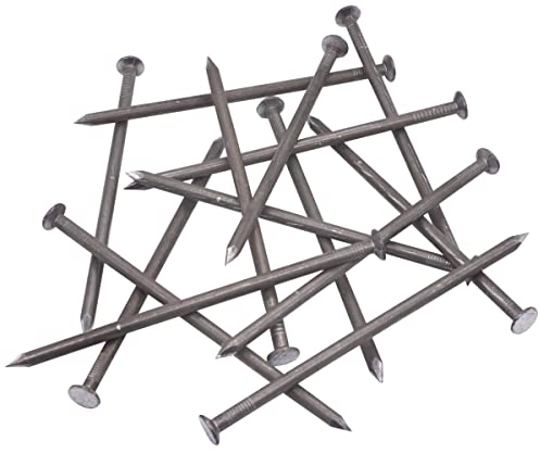 SKIR'CO (140 piezas) Clavos de construcción de acero de 4,0 x 120 mm, cabeza redonda plana, clavos de alambre comunes multiusos para madera