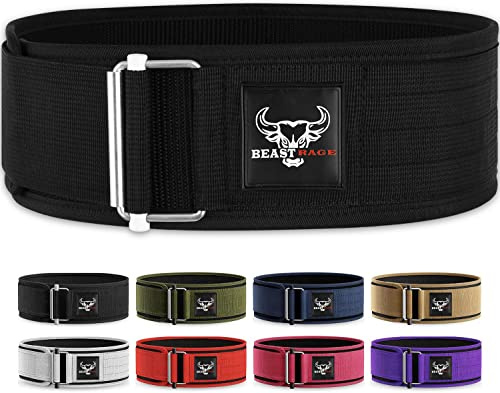 Beast Rage Gewichthebergürtel Auto Lock Trainingsgürtel Krafttraining Fitness Powerlifting Gepolsterter Fitnessstudio Bodybuilding Gürtel Männer & Frauen Kreuzheben Workout