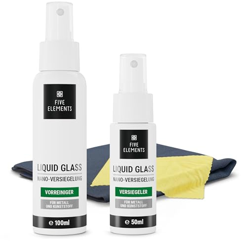FIVE ELEMENTS Nano-Versiegelung | Schutz-Beschichtung für Autolack, Metall, Edelstahl, Felgen sowie Oberflächen aus Kunststoff | 6-teiliges Set