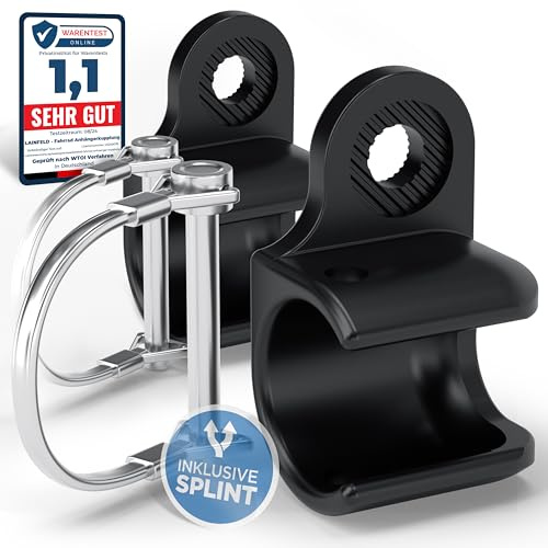 LAINFELD Attacco per rimorchio per Thule Chariot & Coaster | Attacco per rimorchio per bicicletta con pin di sicurezza | Montaggio semplice e rapido sulla bicicletta