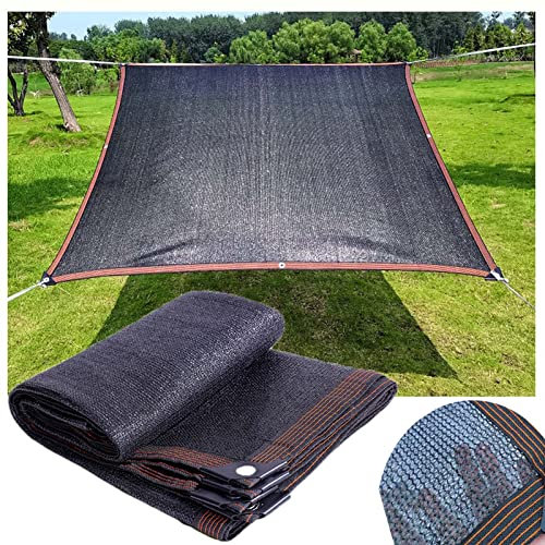 ZHJSHOU Shade Netting 10-pin 90% Sunblock Shade Sail with Grommets,Shade Cloth Greenhouse for Garden Pergola Patio Plants,Chicken Coop,Outdoor,Black,2X2m/6.56X6.56ft