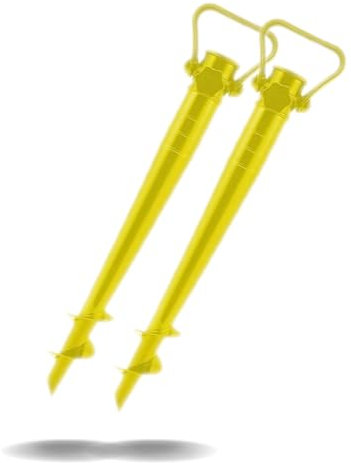 Tomaino 2 Pezzi Picchetto Ombrellone Spiaggia - Trivella per Ombrellone in Plastica Antiruggine e Antivento Solida e Facile da Installare