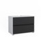 Vicco Mueble bajo Lavabo Maltin, Blanco/Antracita/Blanco, 80.2 x 58.2 cm con Dos Grandes cajones