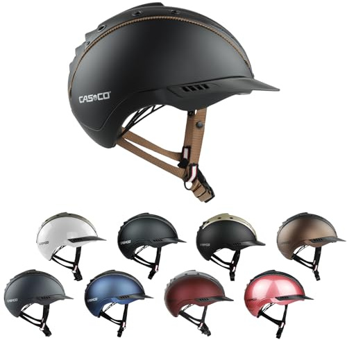 RL24 - Reithelm Mistrall-2 Edition von Casco inkl. Schutzbeutel | Reitkappe Damen, Herren, Kinder | optimal belüftet & sitzt ergonomisch perfekt | Reiterhelm Schwarz in Größe M-L (58-60cm)