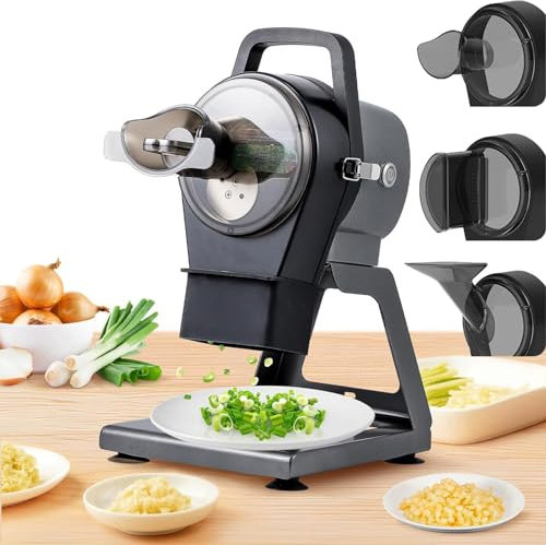 XCSCUK Cortador de Verduras Comercial, Cortador de Verduras eléctrico Multifuncional, rebanador de Frutas, Adecuado para frutería, Tienda de té con Leche