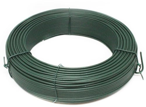 Linxor - Fil de Tension en Acier galvanisé plastifié pour Grillage ou Autre - 100 m x 2.4mm Ø - Vert