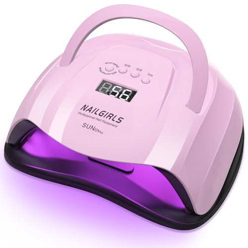 LED UV Nail Lamp, NAILGIRLS 268W Fast UV Light for Gel Nail Polish, Professional Curing Lamp with 4 Timer Setting Auto Sensor, Nail Dryer for Fingernail and Toenail Home Salon Use, Nail Art Tools