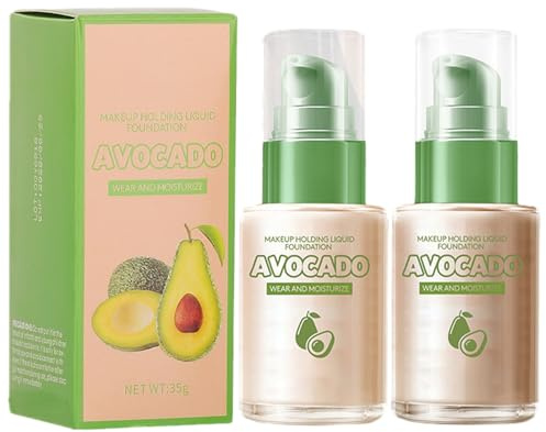 Fondotinta liquido per viso,Base per trucco Fondotinta Bb Cream con Avocado - Fondotinta per trucco del viso da 35 g idratante, impermeabile e resistente al sudore, per un tono Sollee