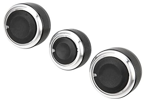 Gavigain 3-teiliges Temperaturregler-Sortiment, Auto-Klimaanlagen-Schalterknopf, Heizungsersatz, AC-Heizungsgebläse-Bedienknopf