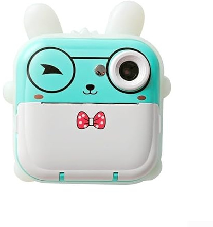 Appareil photo en plastique ABS pour enfants avec fonction d'impression instantanée, parfaite pour capturer des moments spéciaux (bleu)