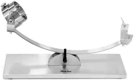 Avalon Jamonero giratorio Prosciutto Basculante Girevole Inox AA100-001-0006, Argento, 50 x 18 x 20.5 cm