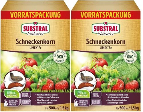 hagebauSPN 2 X 1,5kg SUBSTRAL Bio SCHNECKENKORN Limex