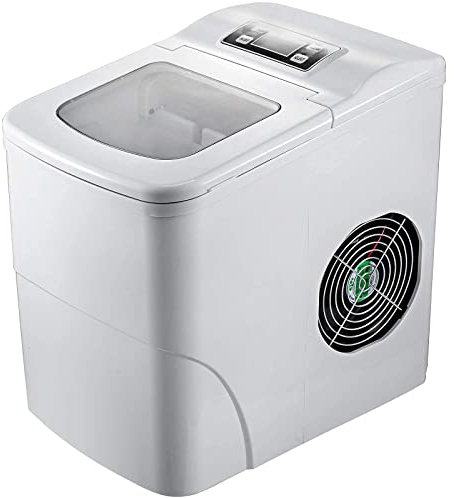Macchina per il ghiaccio da 12 kg in acciaio inox 220 V Macchina per il ghiaccio nera Macchina per il ghiaccio da 26 libbre Macchina per il ghiaccio da banco con schermo LCD per cucina Casa Bar