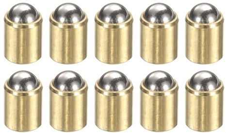 QUARKZMAN 10pcs Puntali A Molla Con Sfera 6x7mm Ottone Serratura A Sfera | Perle Di Posizionamento Senza Gradino, Per Porte Armadi Dispositivi Meccanici Mobili, Puntali A Molla Con Sfera