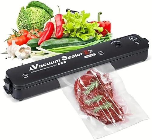 Vacuum Sealer Machine for Food Storage Powerful Food Packer with One-Touch Sealing Compact Vacuum Packer 10 Meal Prep Bags