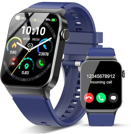 STECEi 1.85 Orologio Smartwatch con 113 Sportivo, Impermeabil IP68 Sportivo, Blu