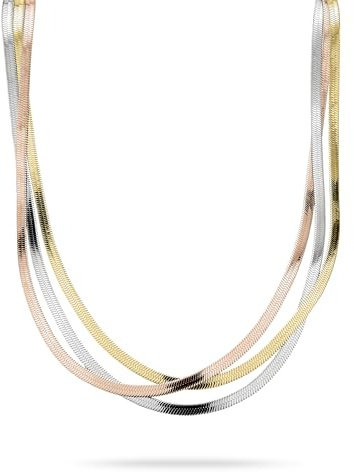 LIEBESKIND BERLIN Damen Sleekchain Halskette – Edelstahl Kette in verschiedenen Farben und Längen, größenverstellbar – zeitlos, modern und vielseitig kombinierbares Schmuckstück