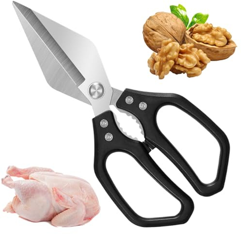 da cucina – Coltello da pollame in acciaio inossidabile – multiuso per carne, insalata, cucina, giardino, artigianato