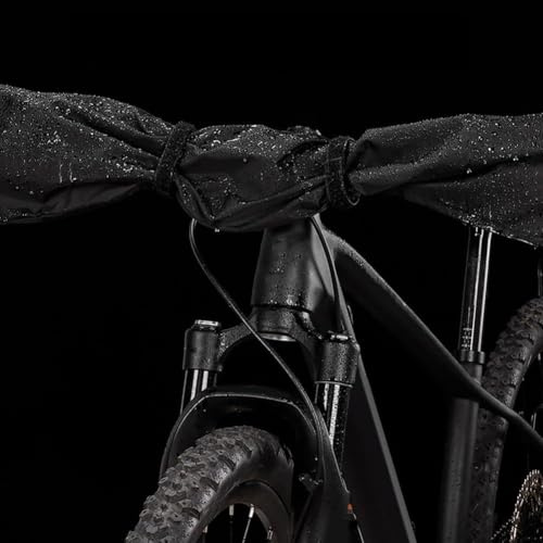 Honseadek Bikes 82 x 17 cm – Cierre impermeable negro para manillar 210d polvo nylon montaña para bicicleta cubierta protección PU para sistema