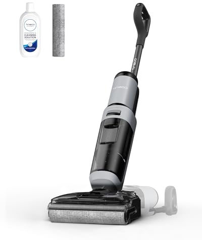 Tineco Floor One i5 Stretch Aspirateur Laveur sans Fil, 20 kPa, portée à Plat 180°, Nettoyage Deux Bords, 30 Min d'autonomie, Auto-Nettoyage, Parfait pour Les Saletés Collantes et Les Poils d'animaux